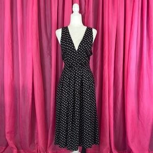 Vintage 90s R J Stevens Petites black midi jumper dress, size 12